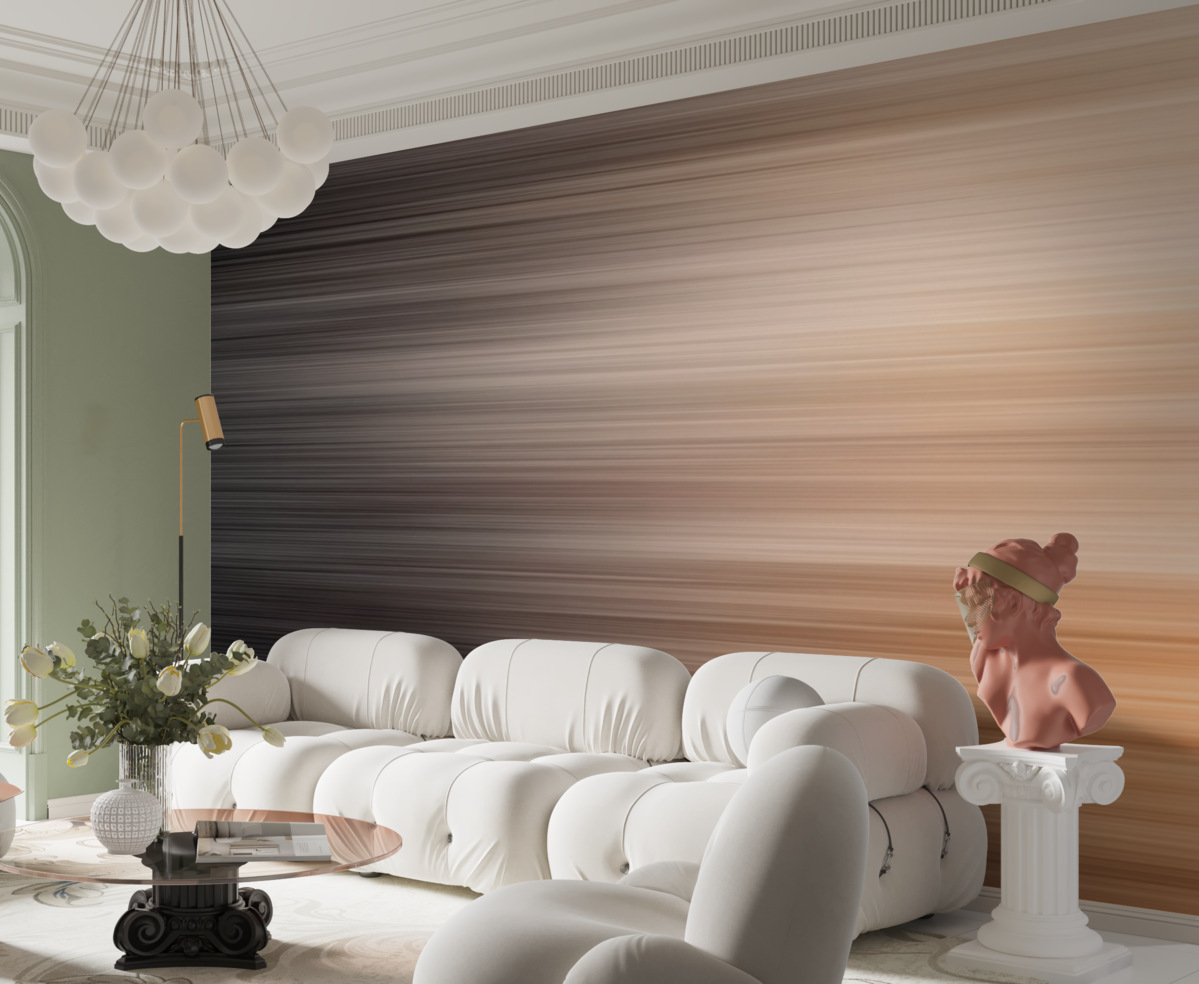 Fototapeta Zamglone tło z różnymi pionowymi pomarańczowymi pasami.