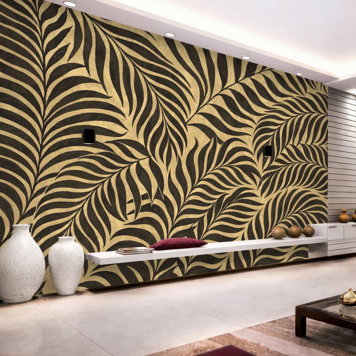 Fototapeta Czarne liście.