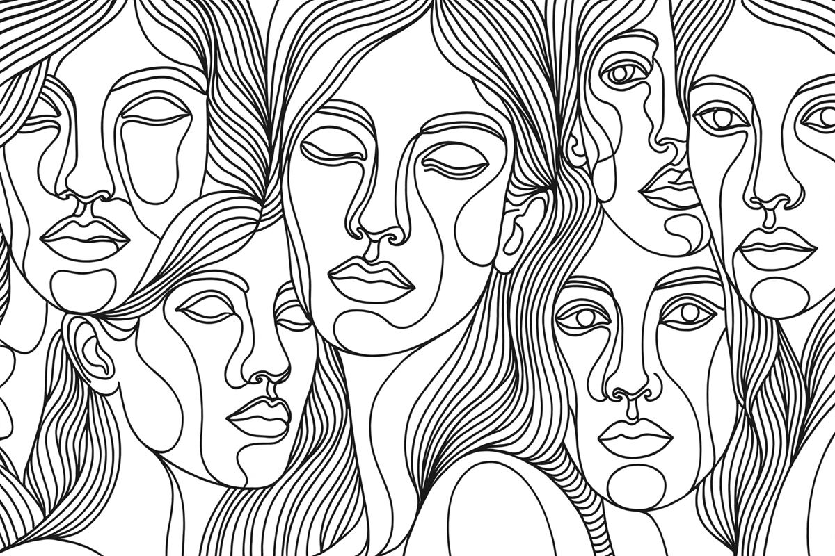 Fototapeta Abstrakcyjne oblicza.