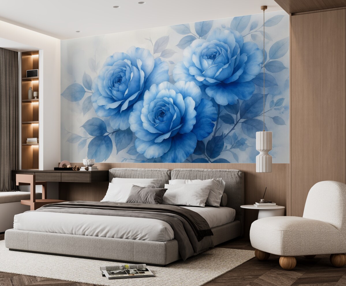 Fototapeta Niebieskie kwiaty róży.