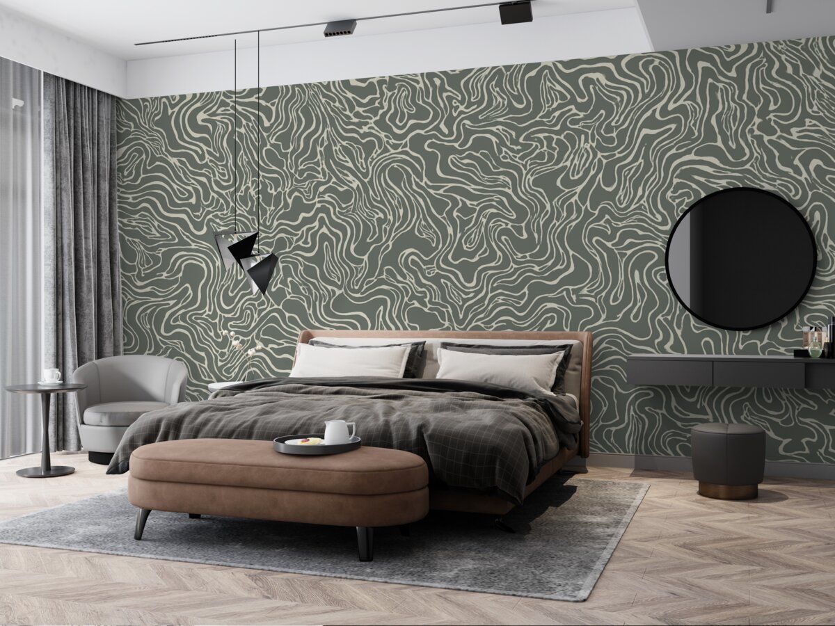 Fototapeta Abstrakcyjne tło w odcieniach szaro-zielonych.