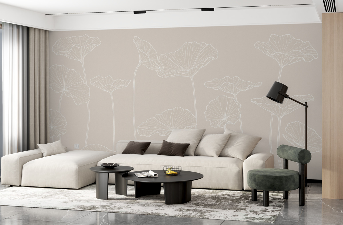 Fototapeta Liście lilie wodnej - prostota, świeży kierunek.