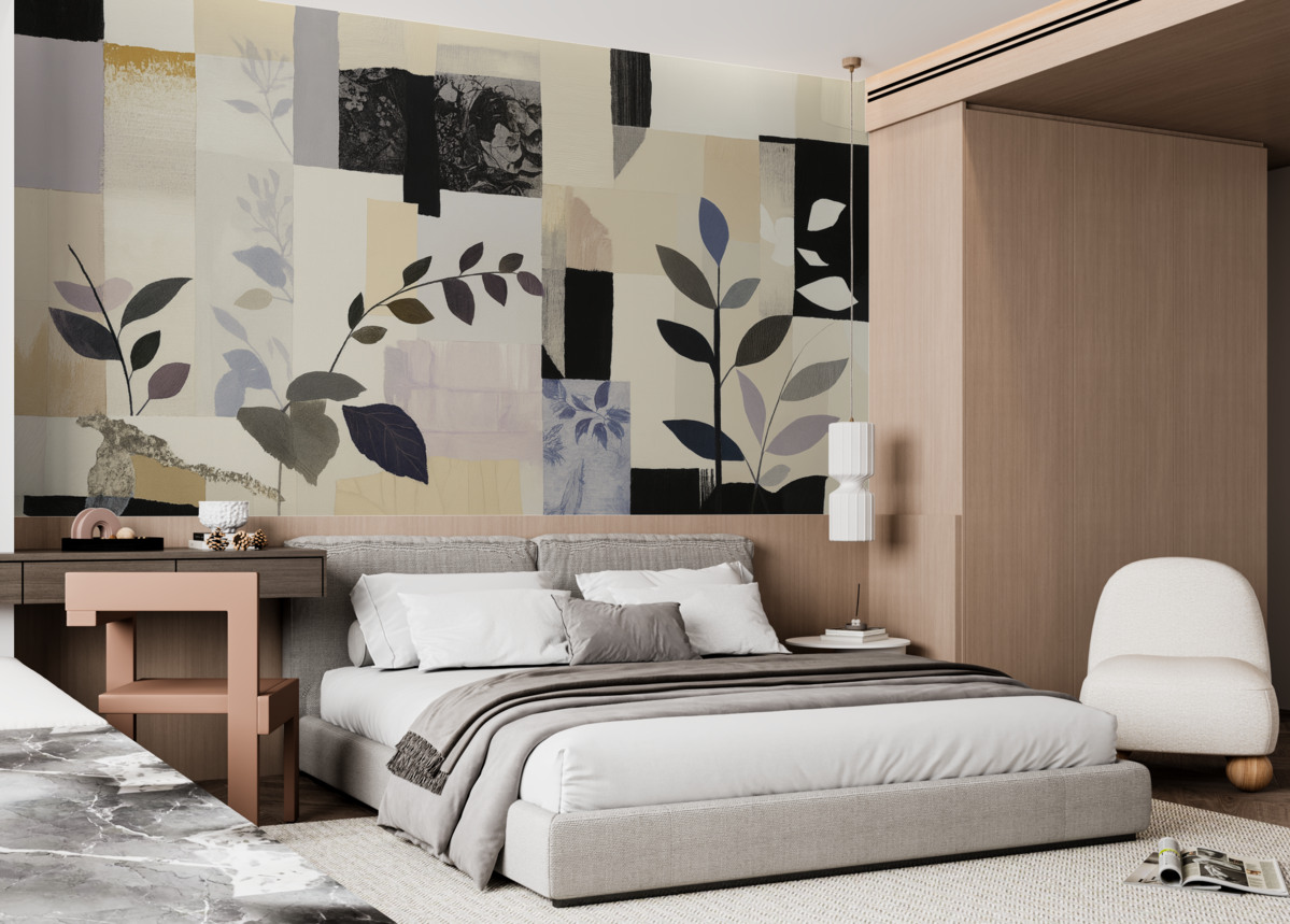 Fototapeta Kolaż z liśćmi.