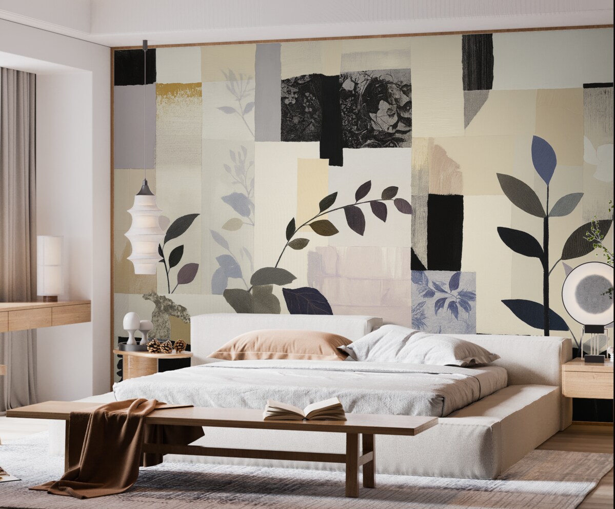 Fototapeta Kolaż z liśćmi.