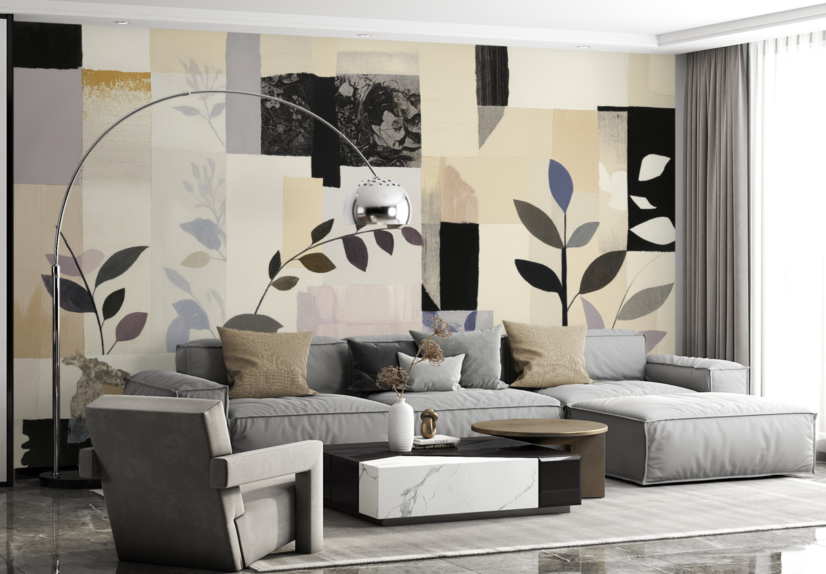 Fototapeta Kolaż z liśćmi.