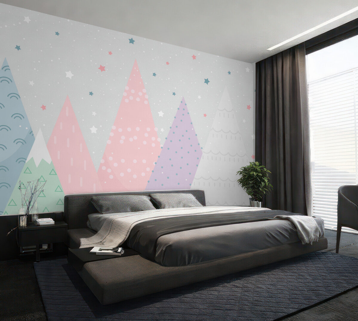 Fototapeta Góry w nordyckim stylu.