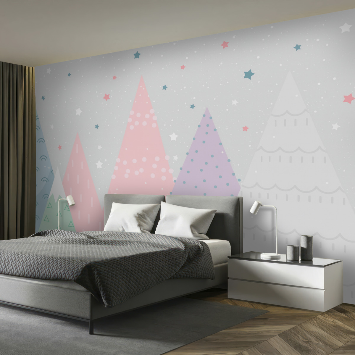 Fototapeta Góry w nordyckim stylu.