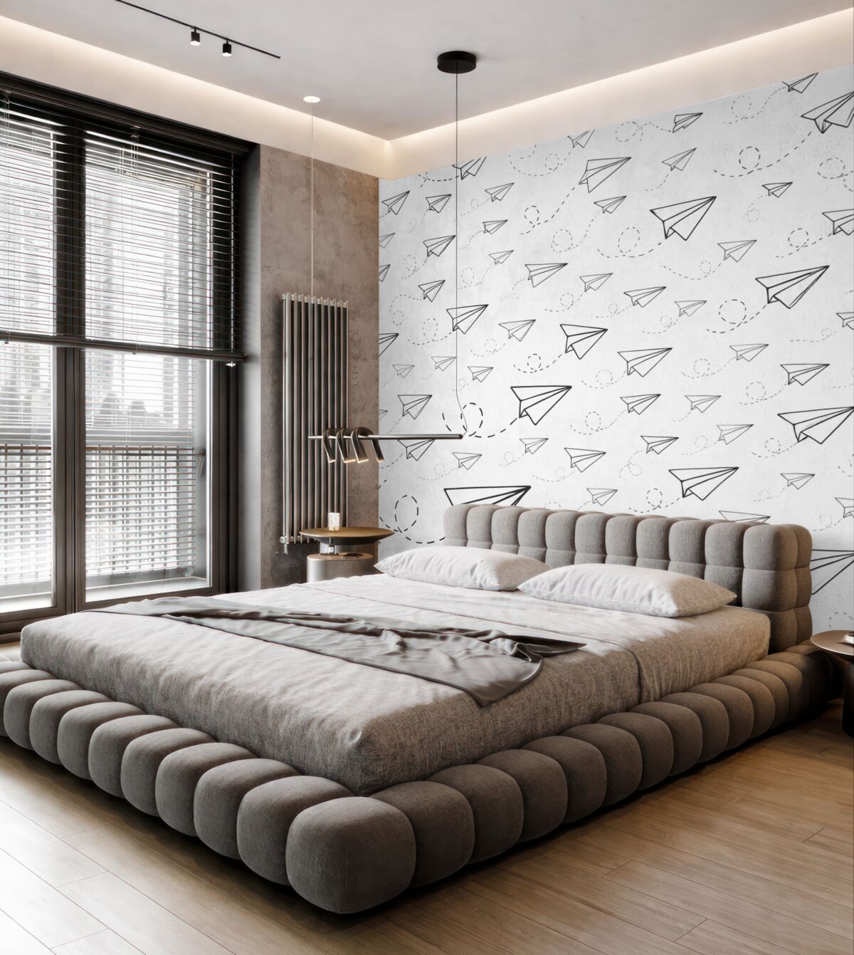 Fototapeta Papierowe samoloty w skandynawskim stylu.