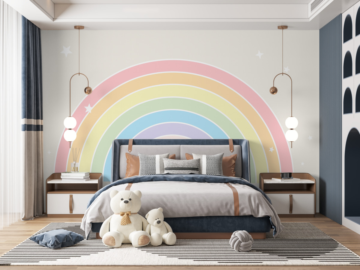 Fototapeta Tęcza z konstelacjami.