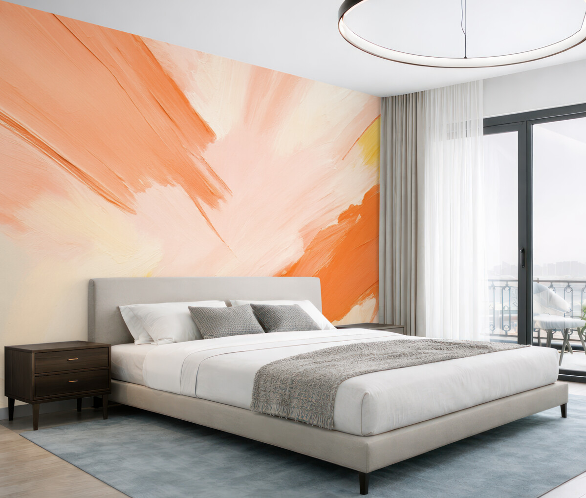 Fototapeta Kolorowe mazy: czerwony, pomarańczowy.