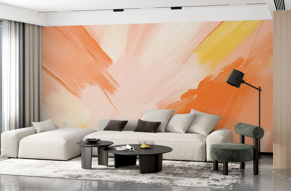 Fototapeta Kolorowe mazy: czerwony, pomarańczowy.