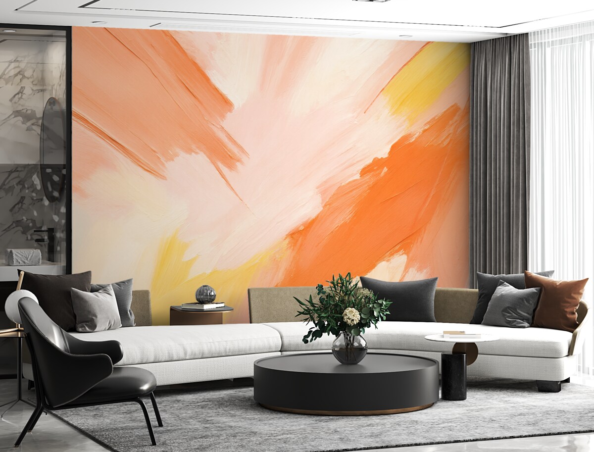 Fototapeta Kolorowe mazy: czerwony, pomarańczowy.