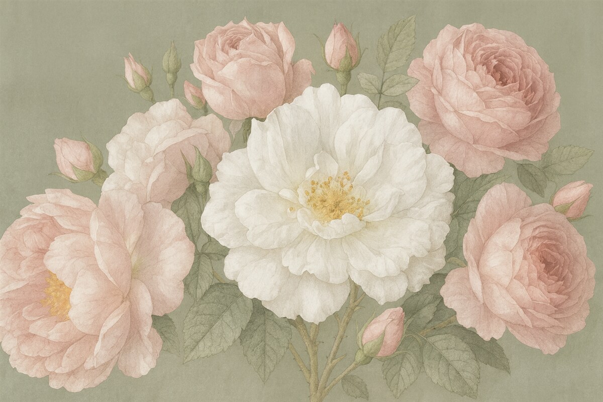 Fototapeta Wielkie piwonie, struktura.