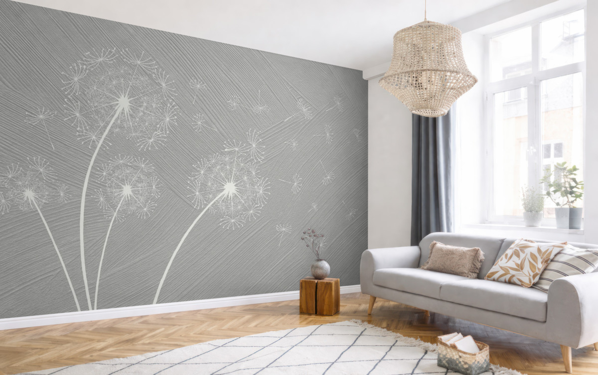 Fototapeta Wielkie białe mniszki medyczne.