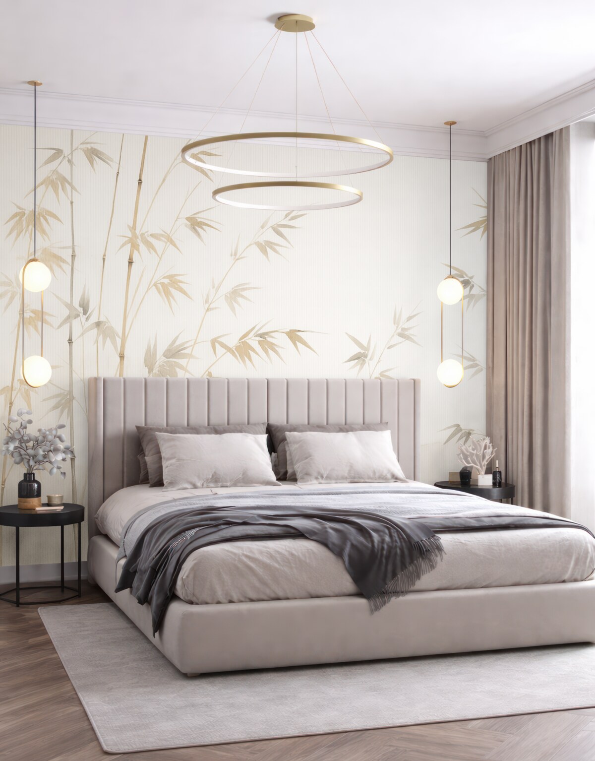 Fototapeta Malarstwo akwarelowe z bambusem.