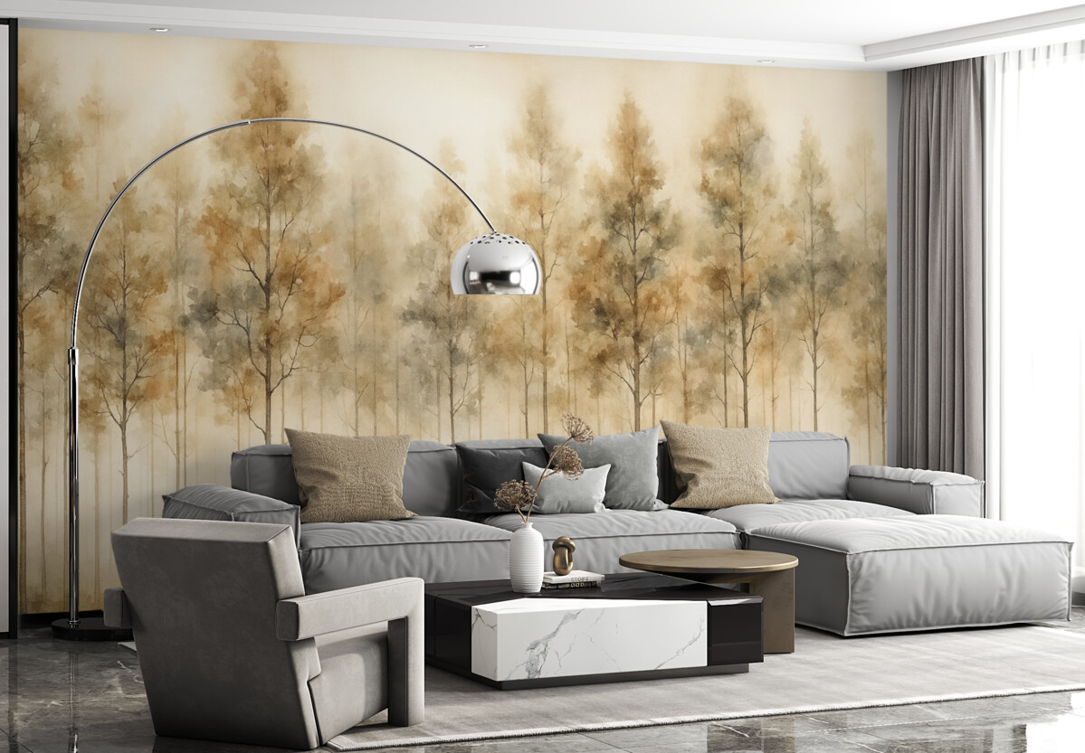 Fototapeta Malowany abstrakcyjny gaj.