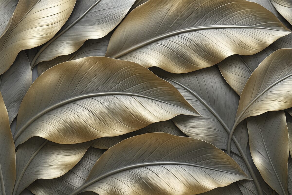 Fototapeta Objętościowe liście bananowca.