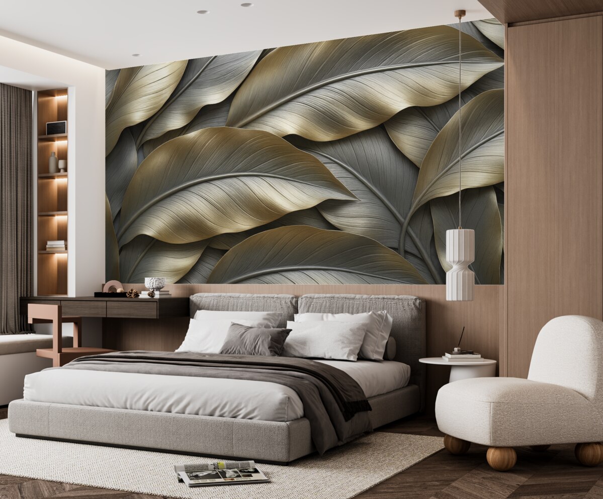 Fototapeta Objętościowe liście bananowca.