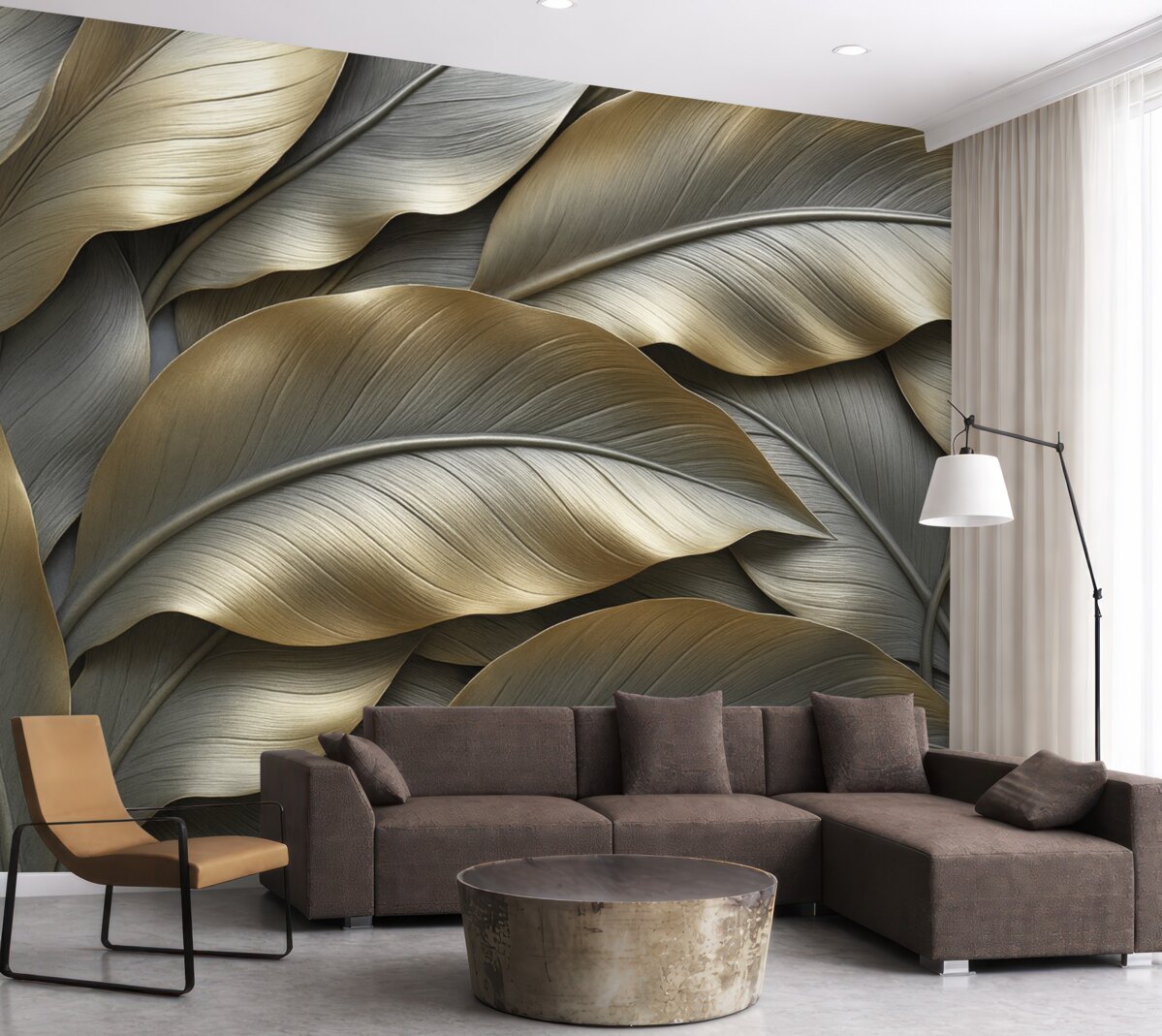 Fototapeta Objętościowe liście bananowca.