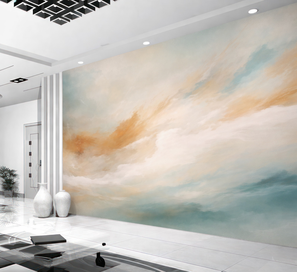 Fototapeta Rozcieńczanie farby przez szkło.