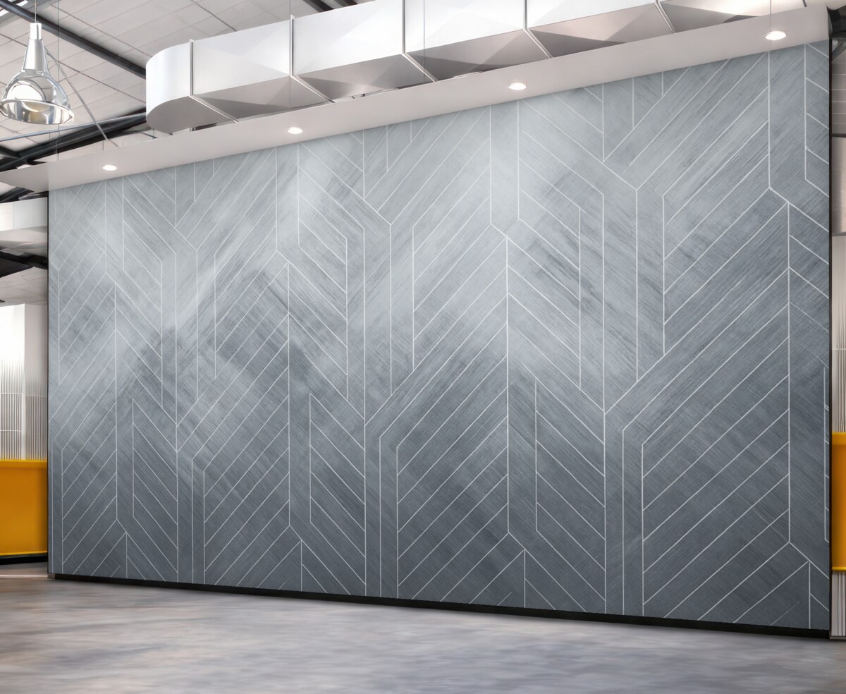 Fototapeta Abstrakcyjne tło geometryczne z ukośnymi liniami oraz efektem gradacji w niebieskich tonach.