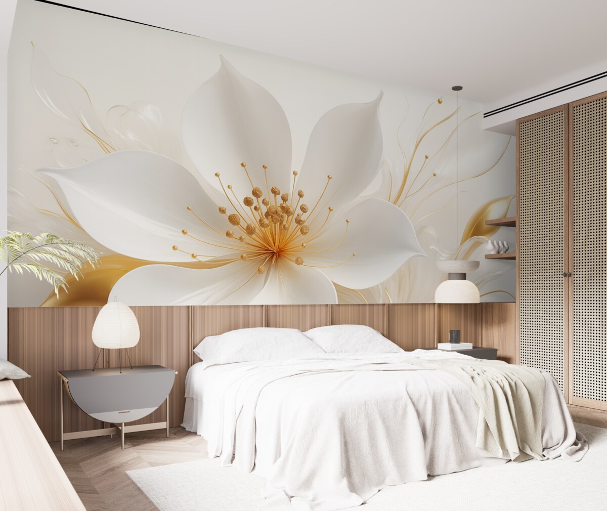 Fototapeta Wielki jasny kwiat na abstrakcyjnym tle.