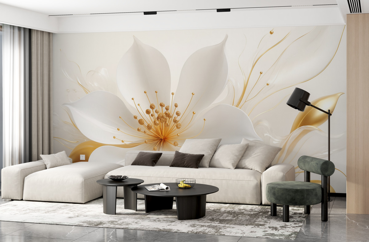 Fototapeta Wielki jasny kwiat na abstrakcyjnym tle.