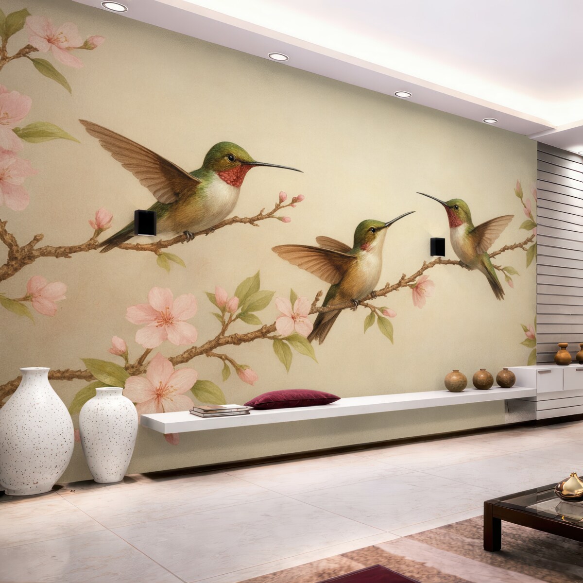 Fototapeta Trzy koliberki.