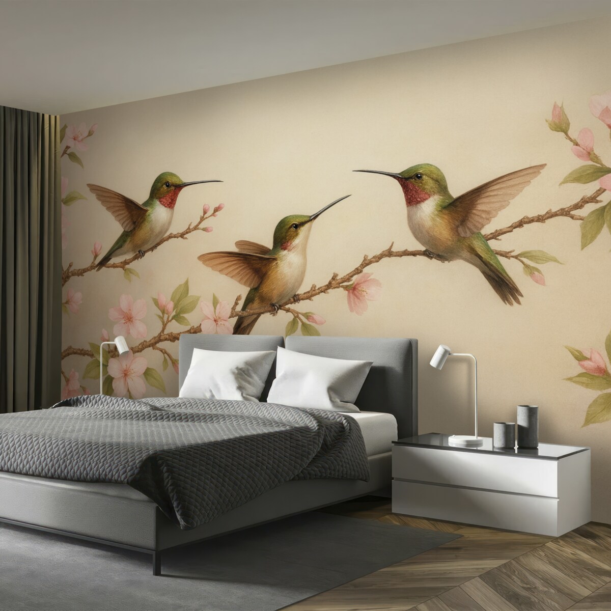 Fototapeta Trzy koliberki.