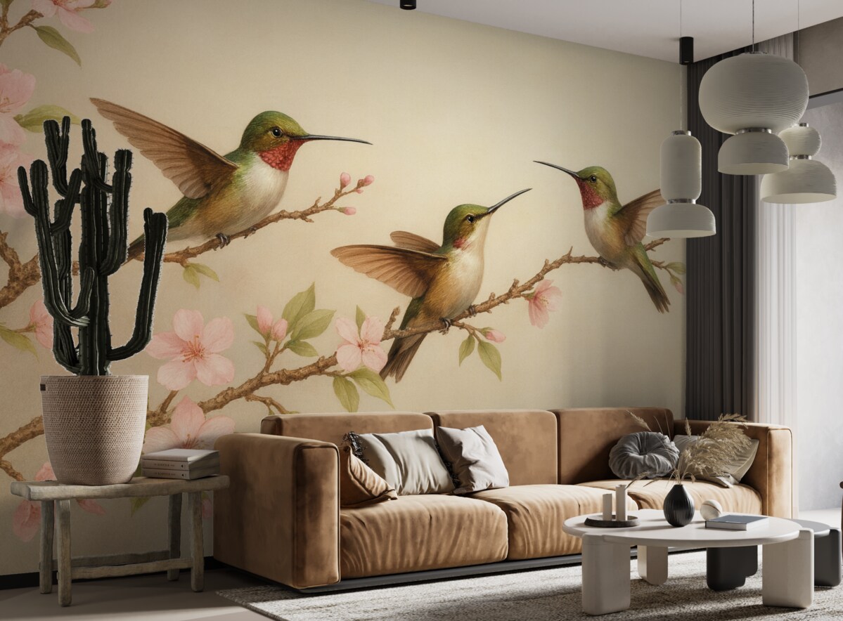 Fototapeta Trzy koliberki.