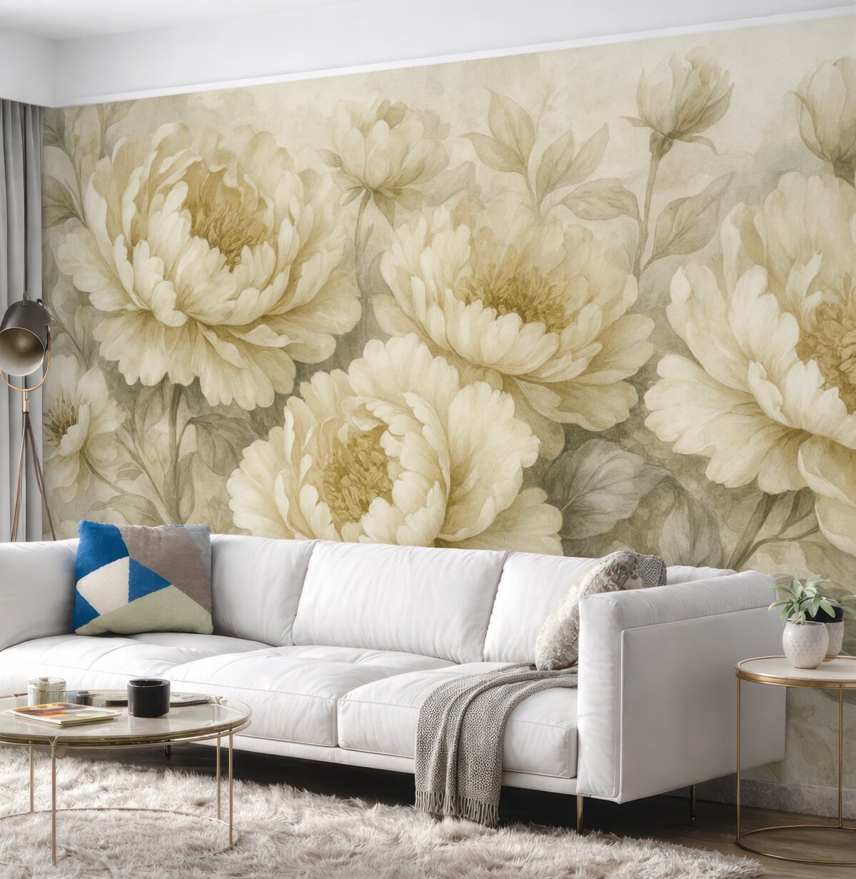 Fototapeta Wielkie kwiaty peonii.