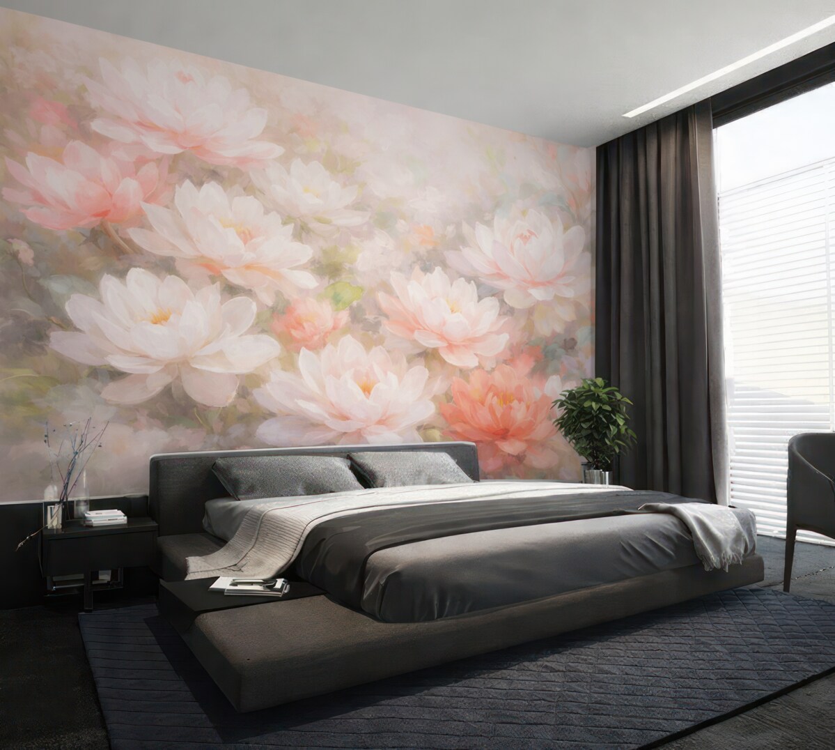 Fototapeta Różowe rośliny kwitnące.