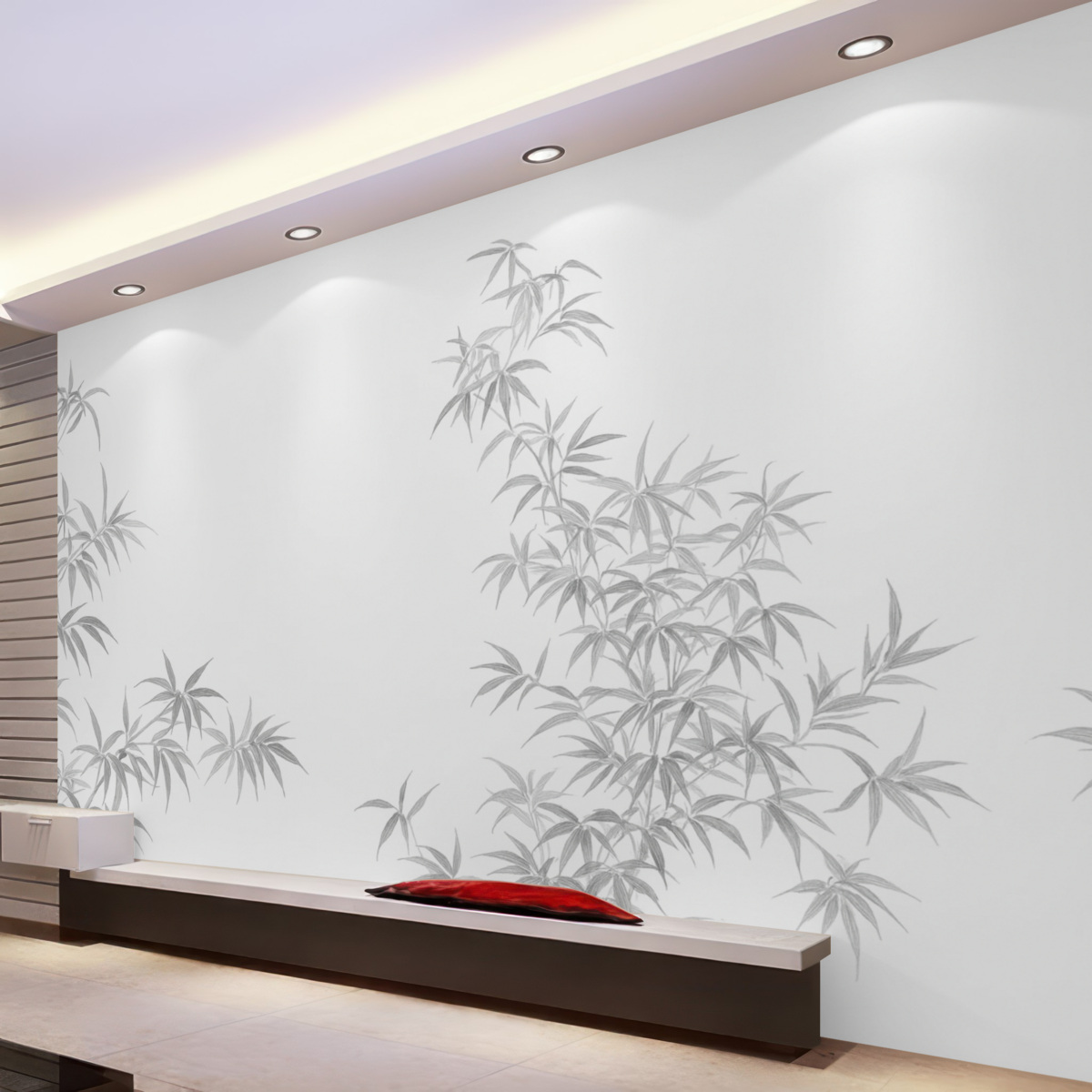 Fototapeta Bambusowy minimalizm w stylu wabi-sabi.