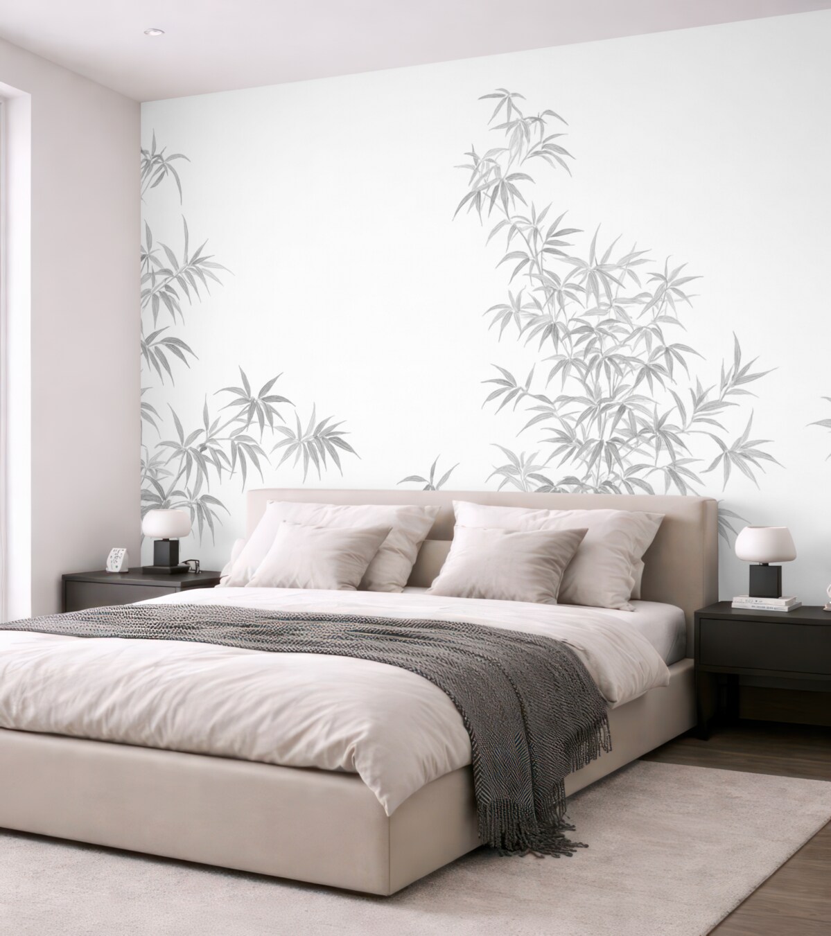 Fototapeta Bambusowy minimalizm w stylu wabi-sabi.