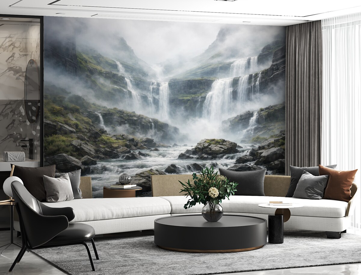 Fototapeta Wodospad w mgły.