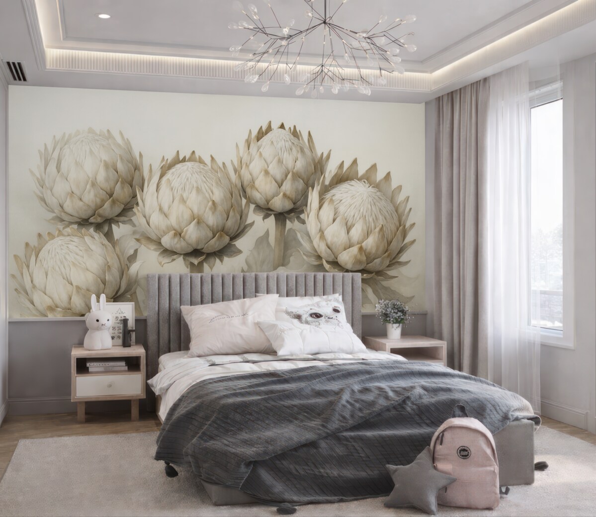 Fototapeta Subtelne akwarelowe protea.