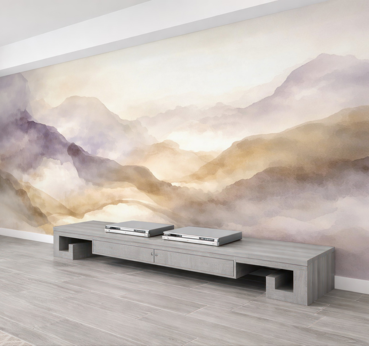 Fototapeta Zbyt duża ilość farby akwarelowej.