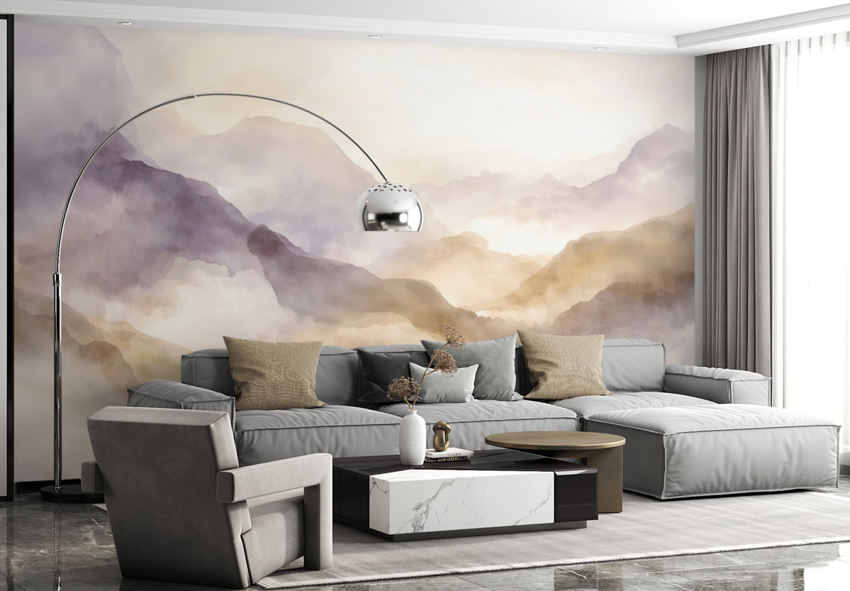 Fototapeta Zbyt duża ilość farby akwarelowej.