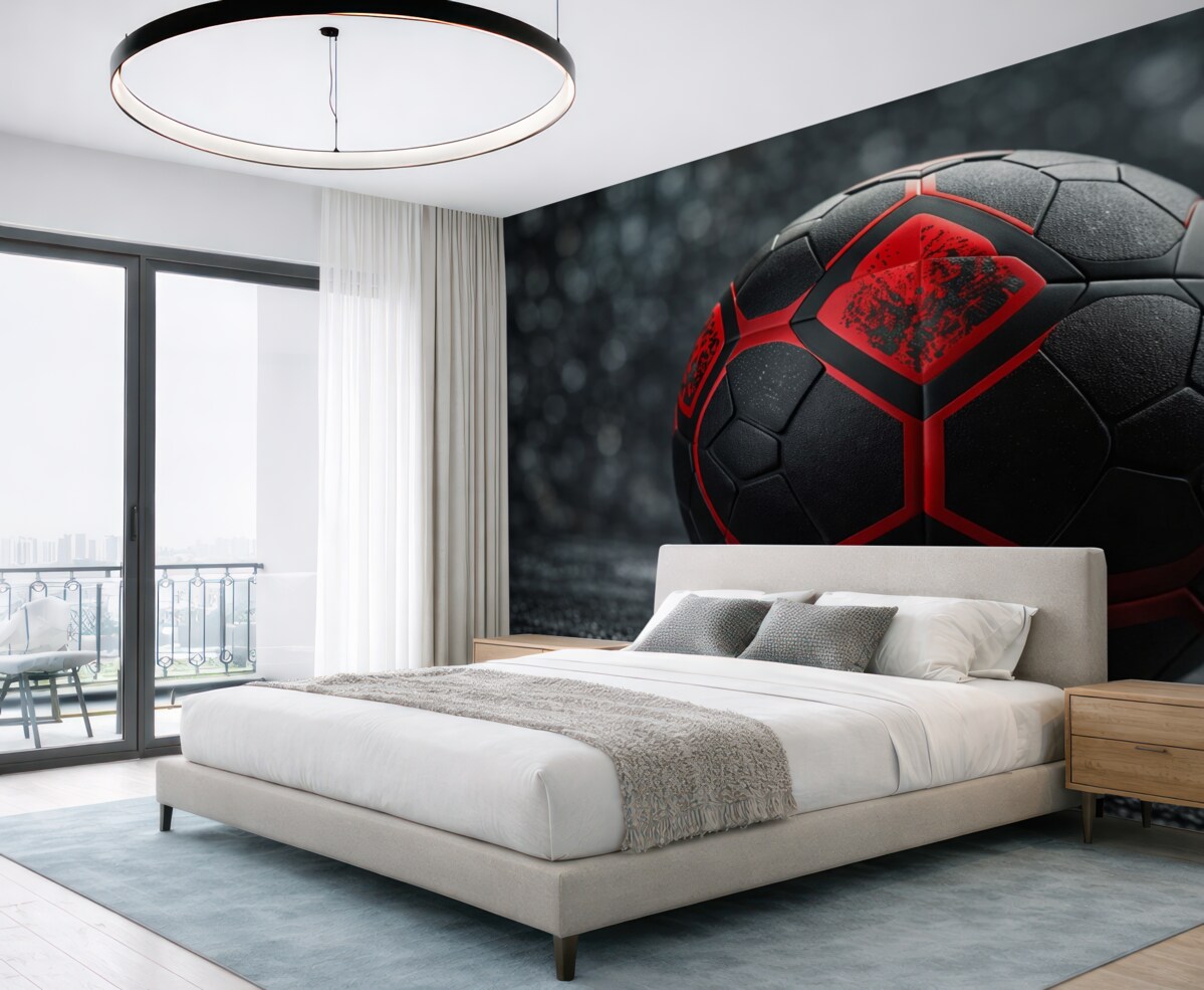 Fototapeta Wielka piłka do futbolu.