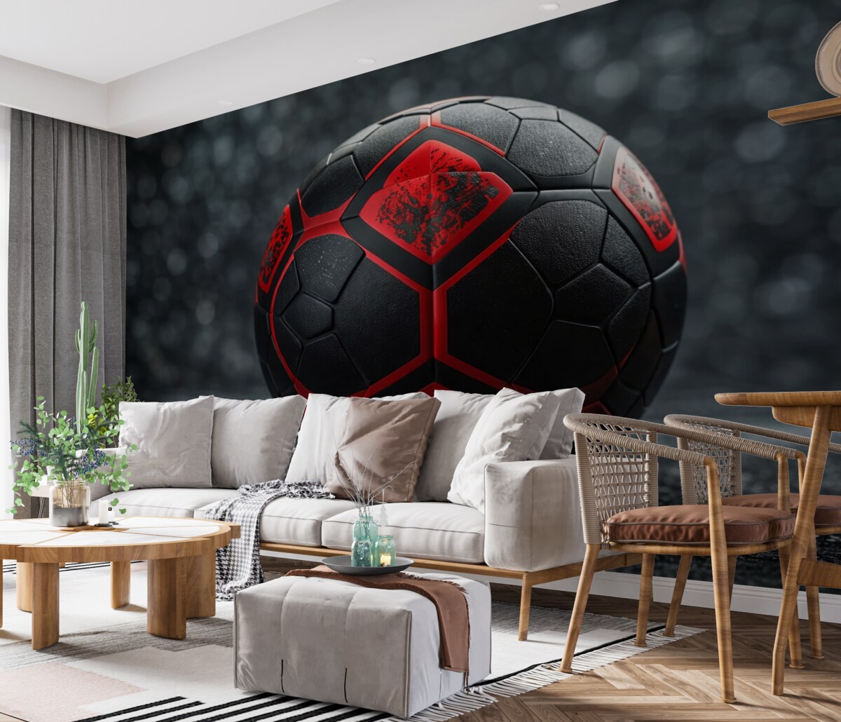 Fototapeta Wielka piłka do futbolu.