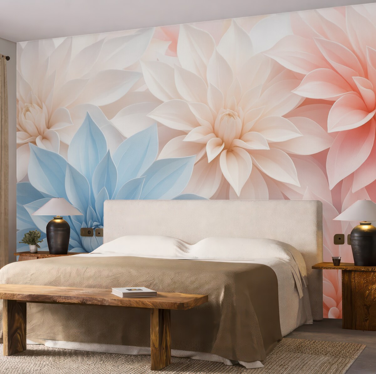 Fototapeta Ogromne, subtelne kwiaty.