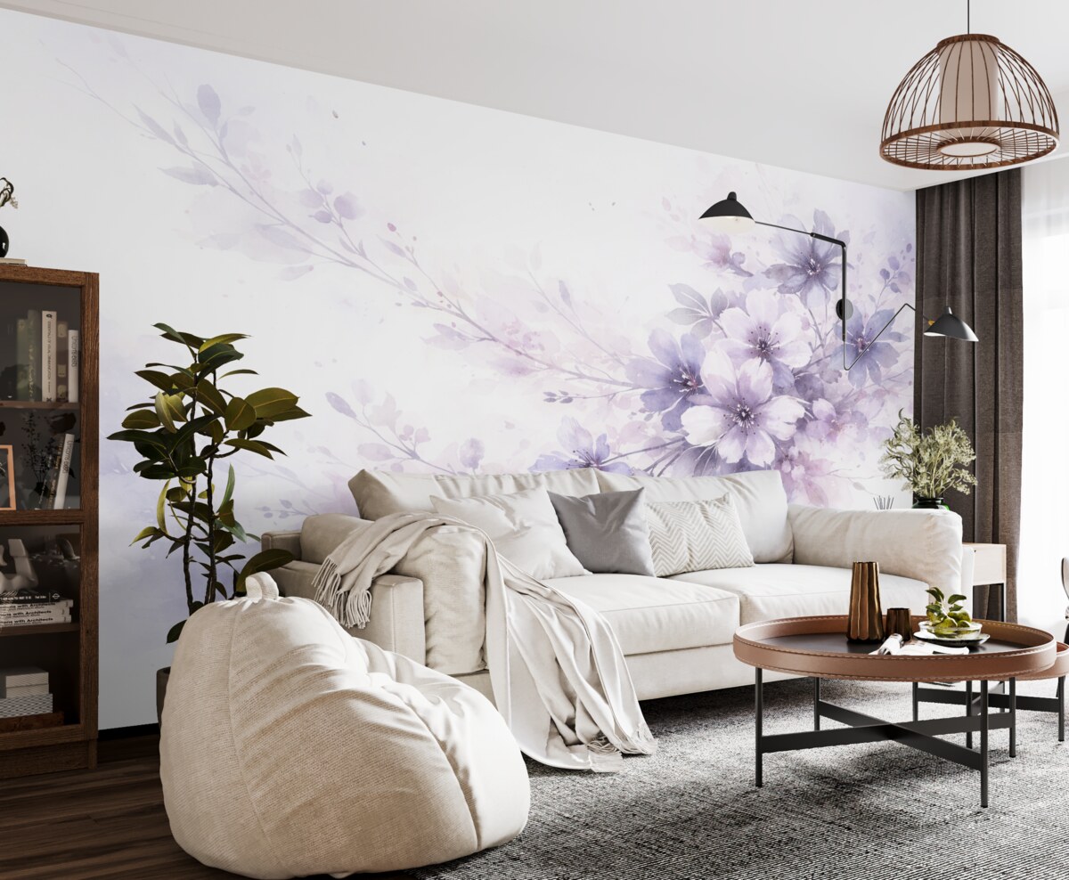 Fototapeta Delikatne, pastelowe, abstrakcyjne, teksturowane kwiaty z rozmytym tłem, kreujące marzycielską, eteryczną aurę.