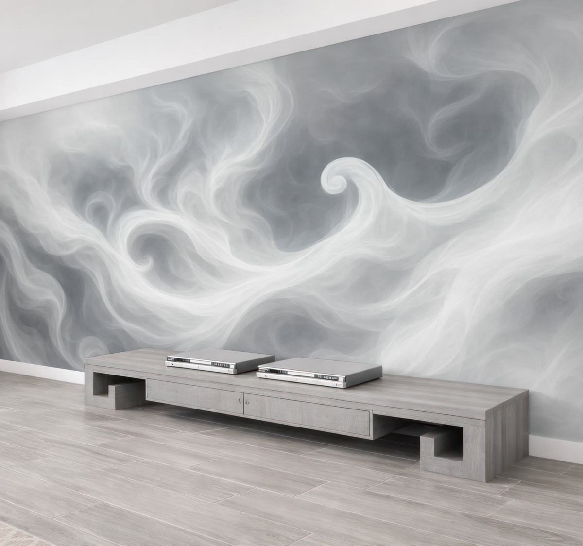 Fototapeta Abstrakcyjny dym w tonacjach niebieskich.