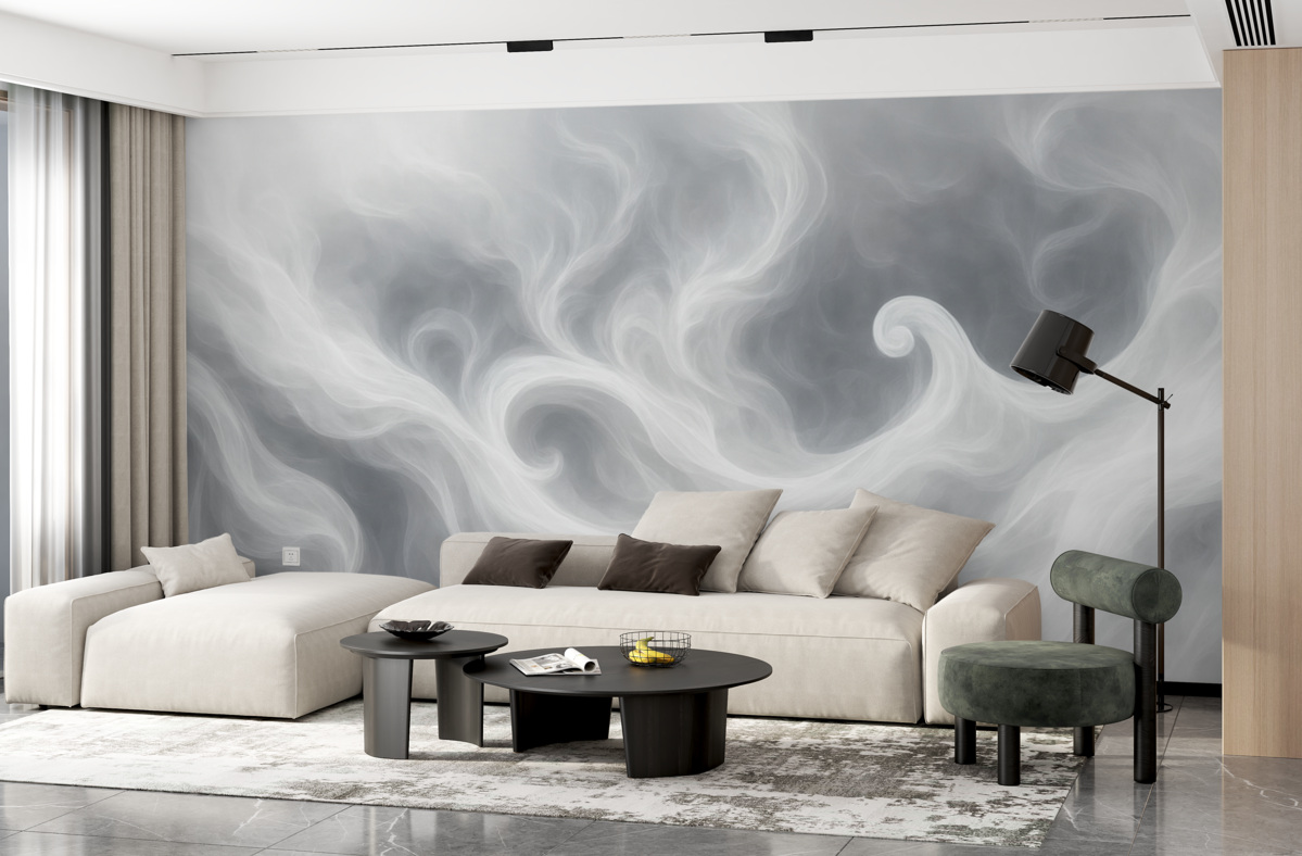 Fototapeta Abstrakcyjny dym w tonacjach niebieskich.