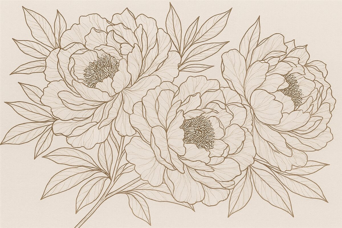 Fototapeta Róże w minimalistycznym stylu.