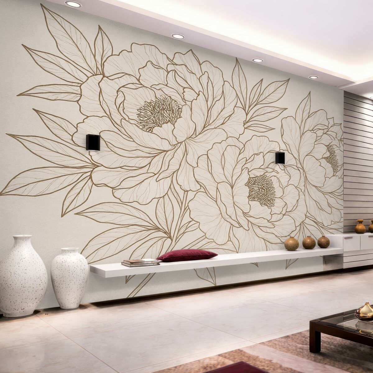 Fototapeta Róże w minimalistycznym stylu.