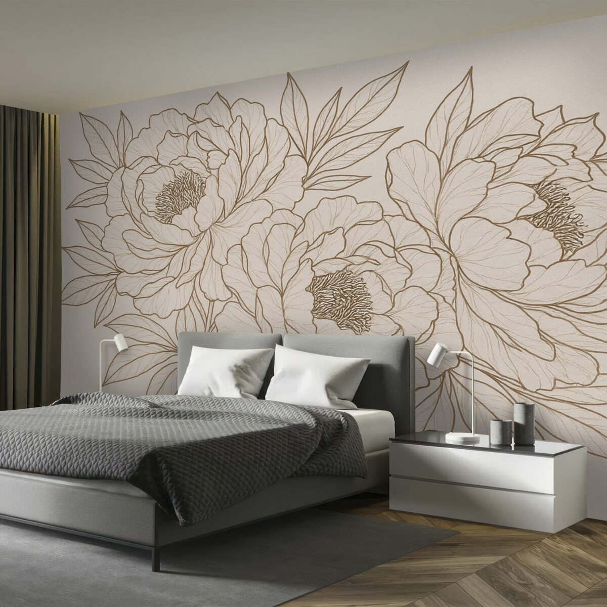 Fototapeta Róże w minimalistycznym stylu.