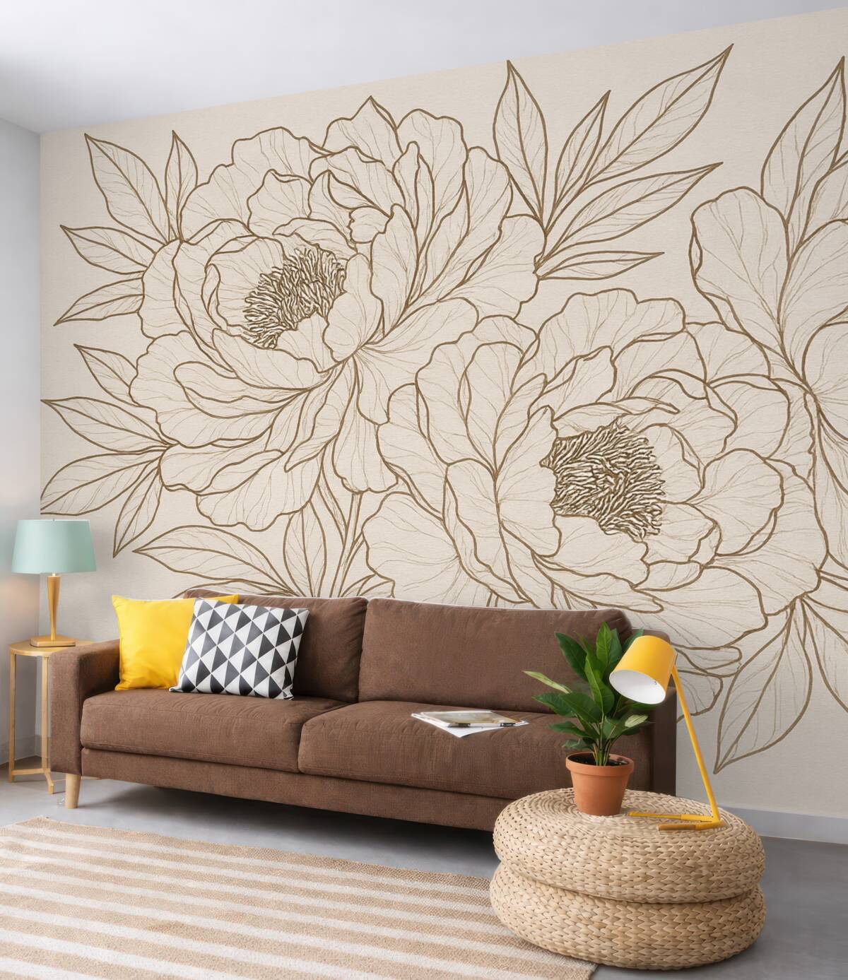 Fototapeta Róże w minimalistycznym stylu.