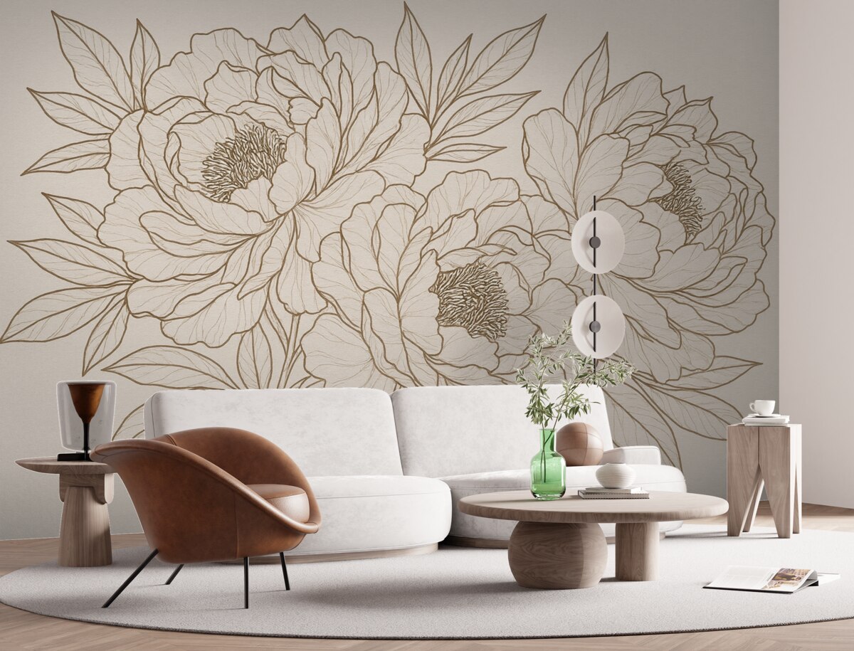 Fototapeta Róże w minimalistycznym stylu.