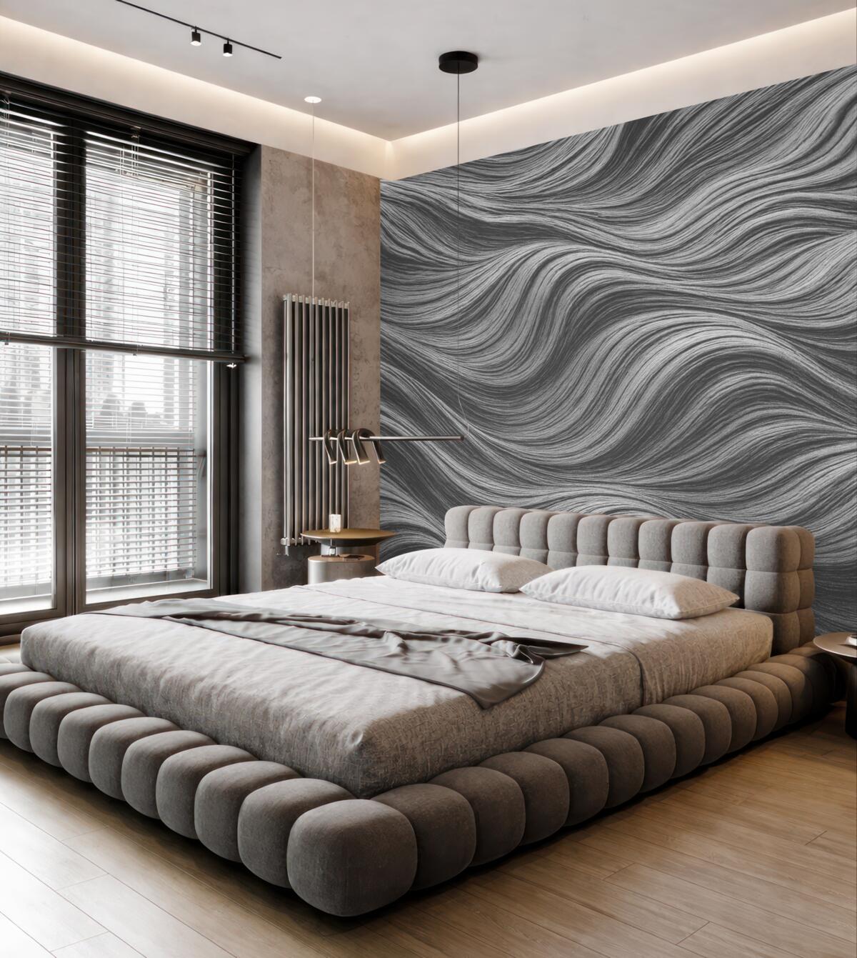 Fototapeta Szara i biała abstrakcyjna struktura.